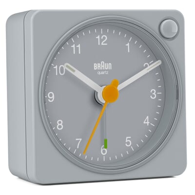 Wecker Braun, analog, Grau/Grau