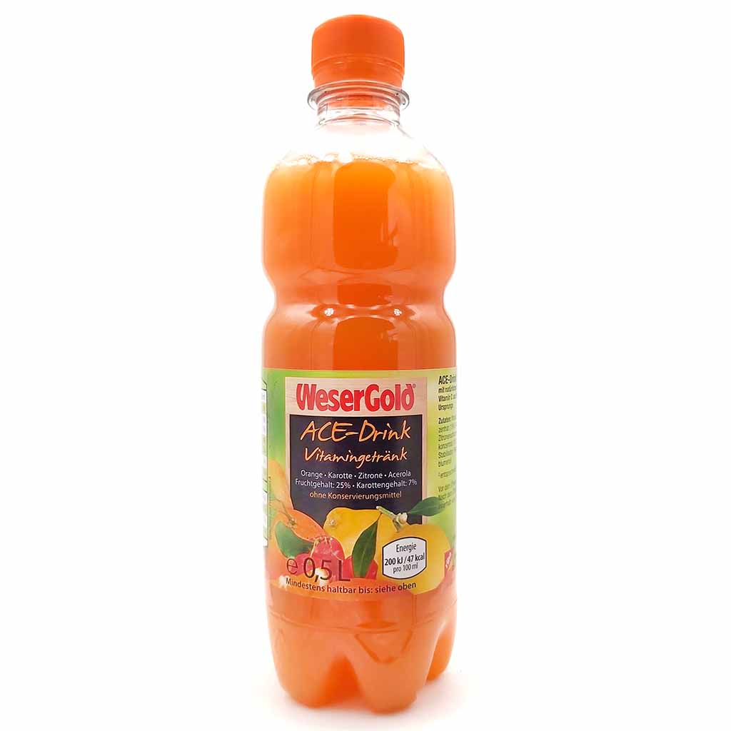 WeserGold ACE-Drink Vitamingetränk 6x0,5 Liter = 3 Liter MHD:15.4.25