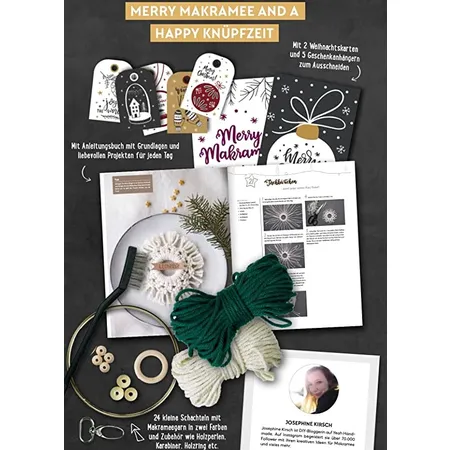 Topp ADVENTSKALENDER MERRY MAKRAMEE, 24 Makramee-Projekte mit Anleitung