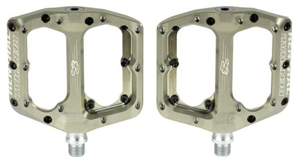 Paire de Pédales Plates Renthal Revo-F 10 Picots Gold