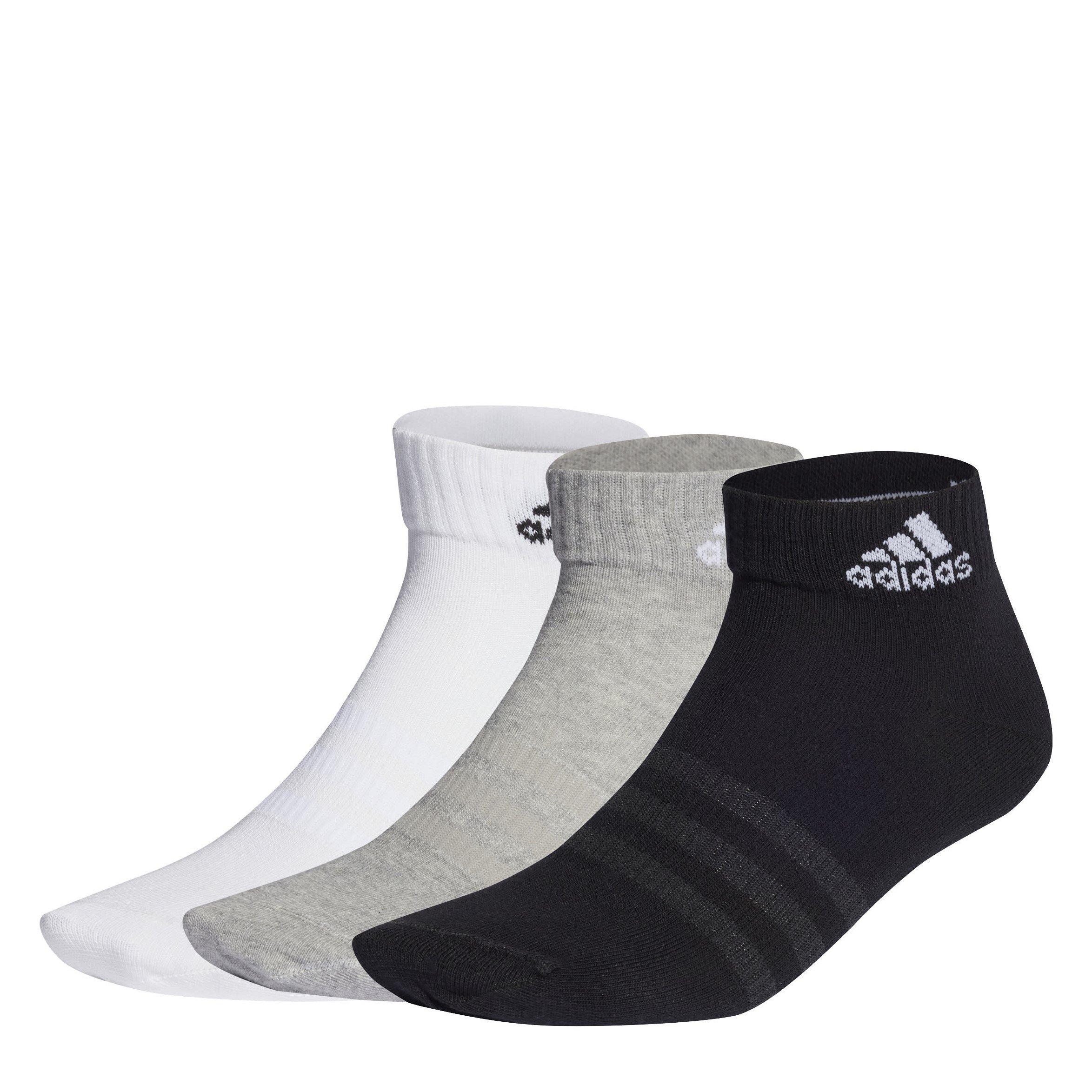adidas Thin and Light 3pk Ankle Socks Juniors