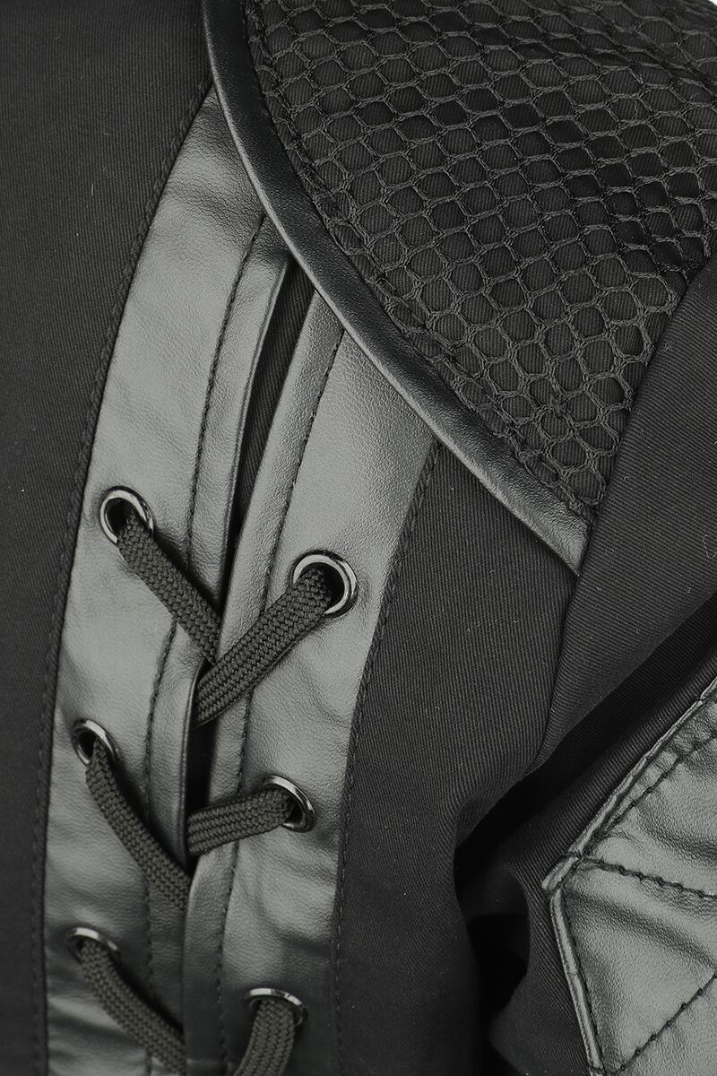 Veste courte avec détails simili-cuir | Gothicana by EMP Veste mi-saison