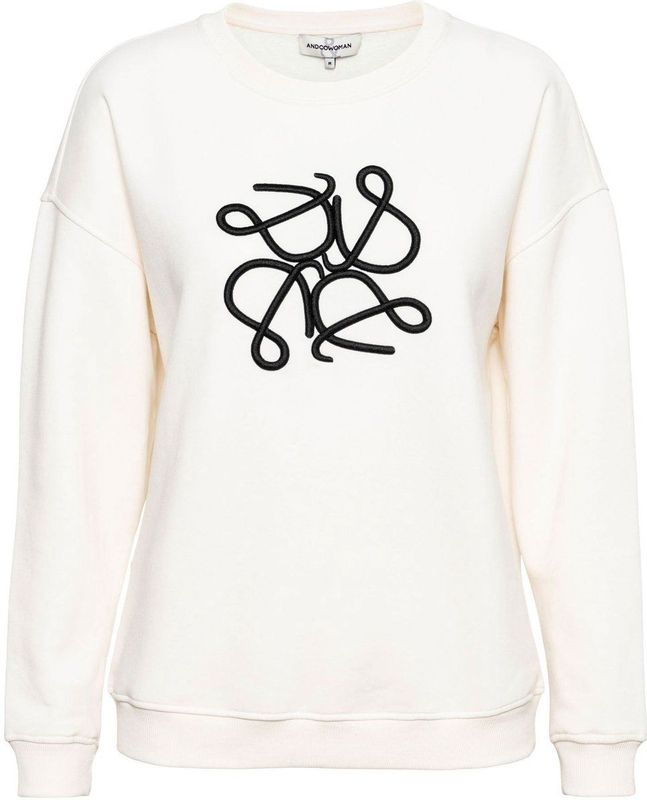 &Co Woman - EMBRO - Sweater - Off White - Comfortabel Design