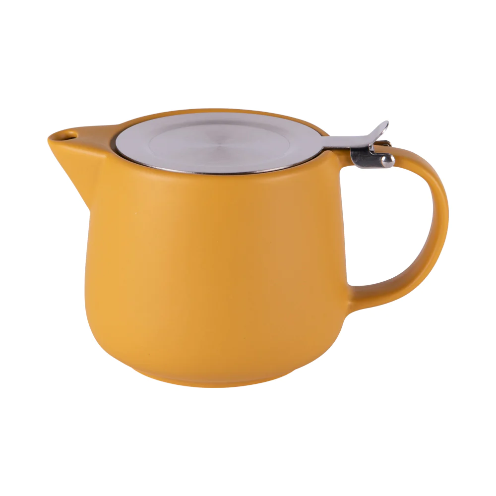 Théière avec filtre Uno 0.9L jaune Table passion