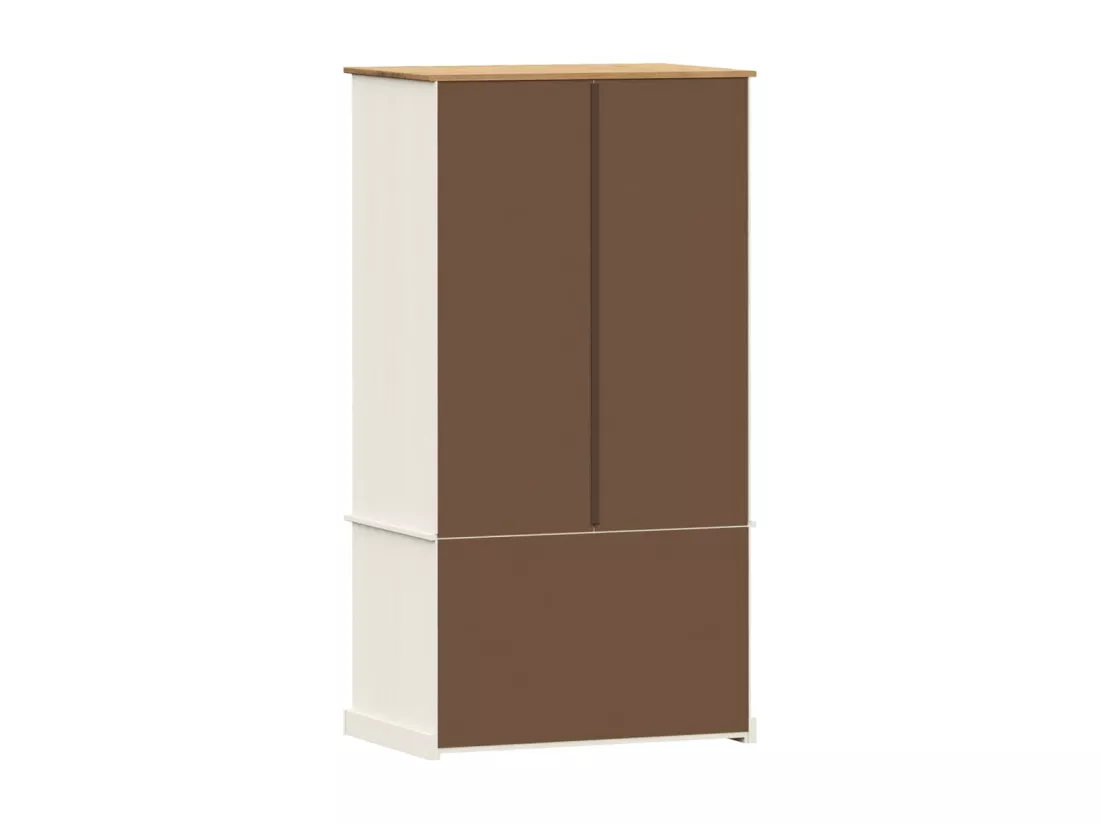 Garde-robe VIGO blanc 90x55x170 cm bois massif de pin