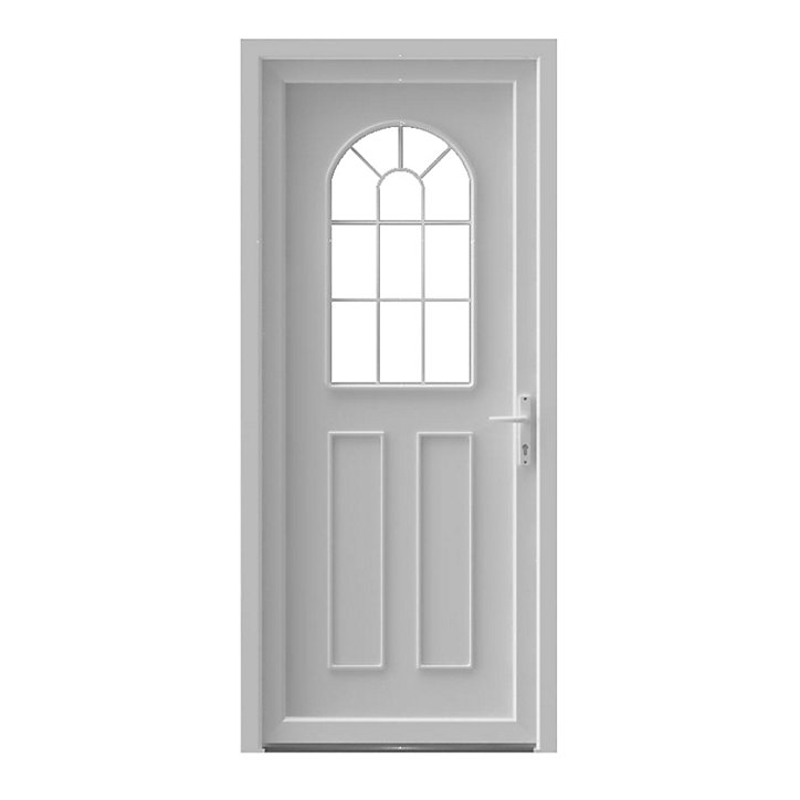Porte d'entrée FORTIA pvc blanc RAL 9003 Ameglia 97 x h.219 cm poussant gauche