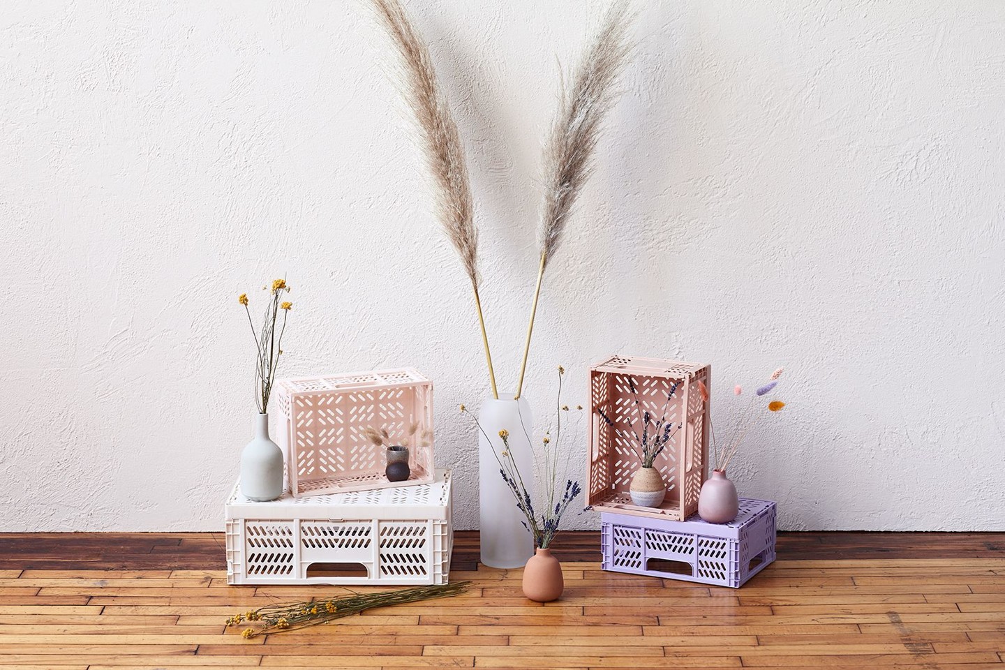 3 Sprouts - Moderne Foldekasse Medium Pink