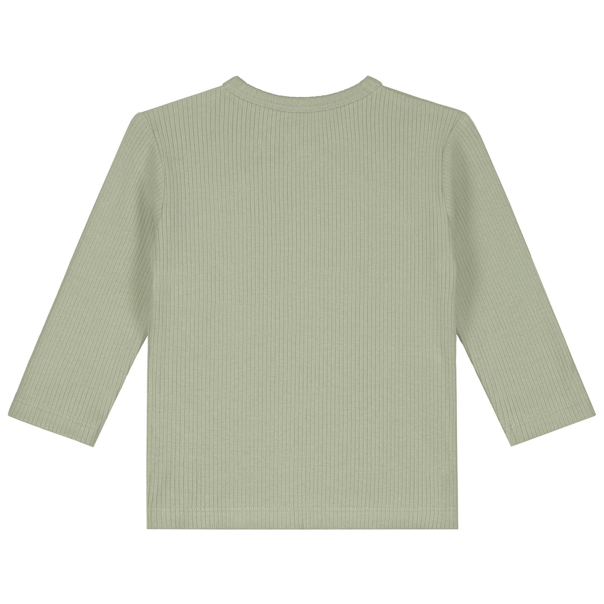 Prénatal newborn shirt rib Pure lange mouwen effen groen