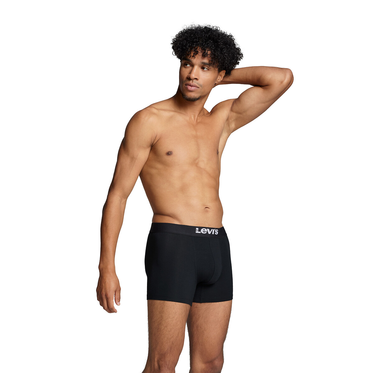 Conjunto de 2 cuecas boxer pretas lisas da Levi's