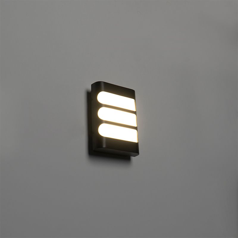 Moderne wandlamp zwart incl. LED IP44 - Gaev
