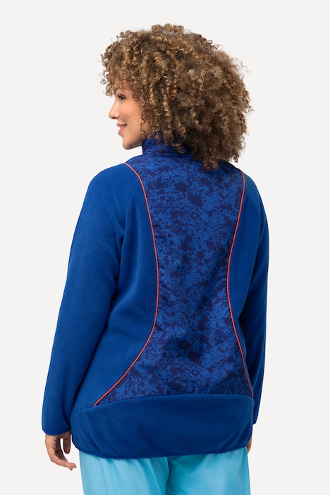Fleecejacke, Color-Paspel, Stehkragen, 2-Wege-Zipper