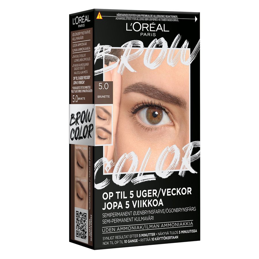 L'Oréal Paris Brow Color Kit Semi-Permanent Eyebrow Color 5.0 Brunette 30ml