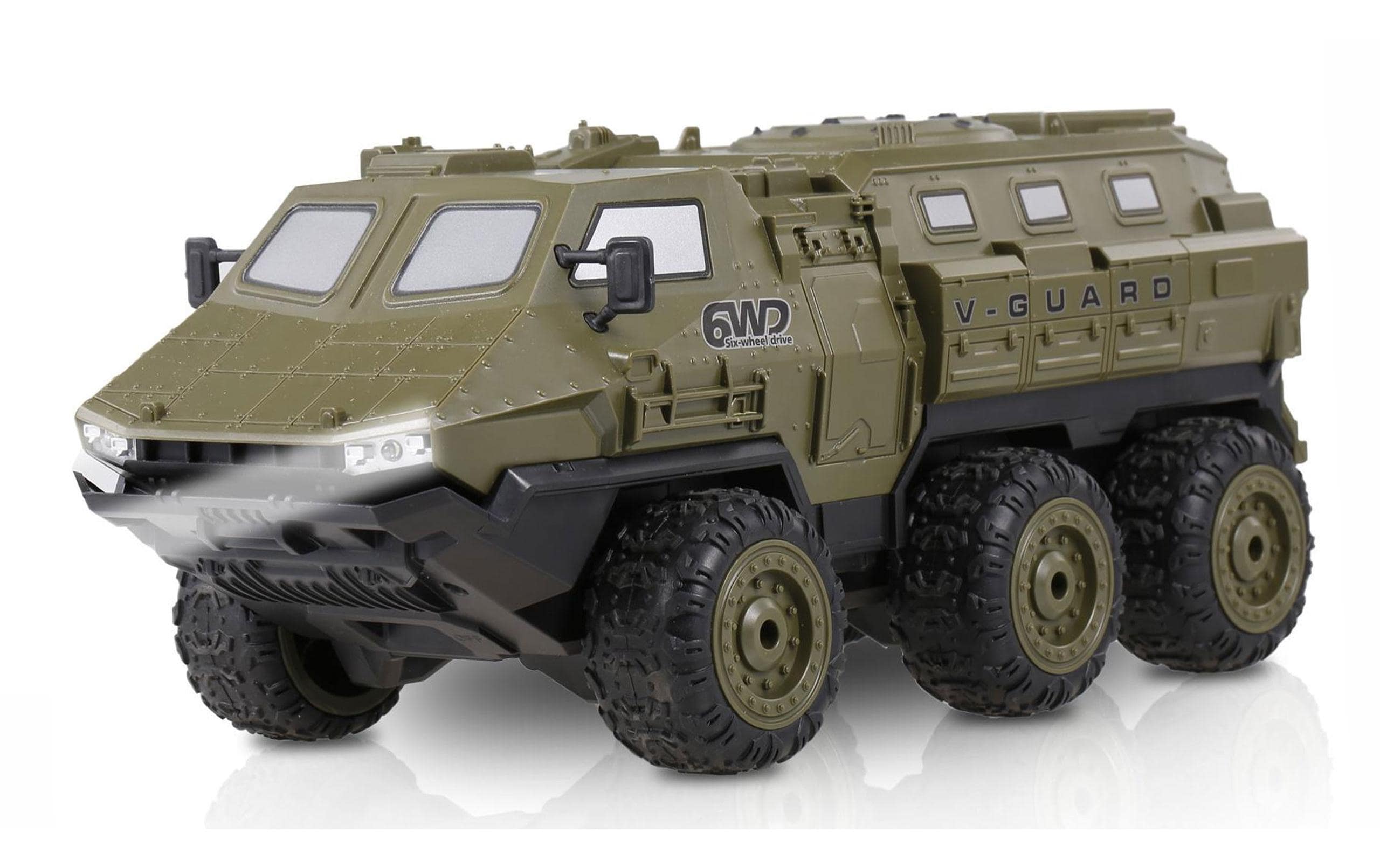 Panzerfahrzeug V-Guard 6WD, Olivgrün RTR, 1:16Gepanzertes 6x6 RC Fahrzeug