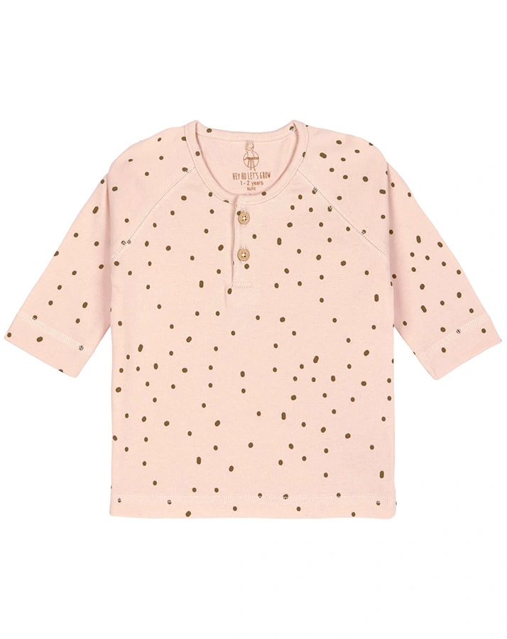 Langarmshirt DOTS in powder pink