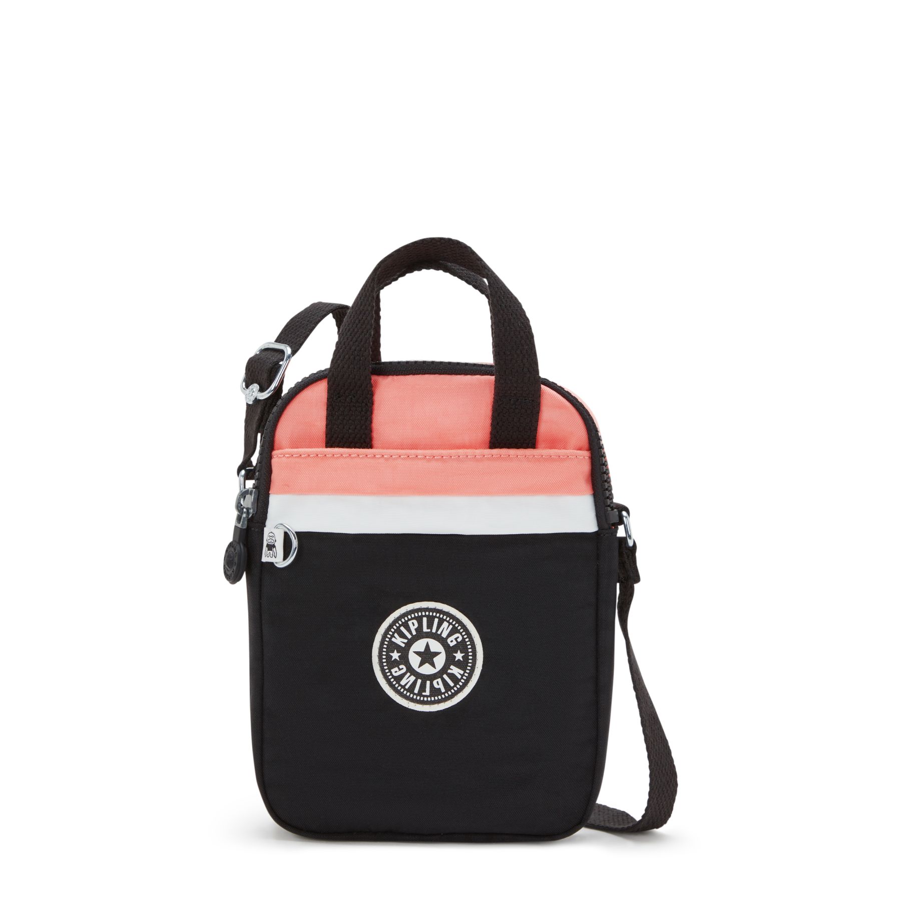LEVY Petit sac à bandoulière zippé avec anses - Jazzy Black Block