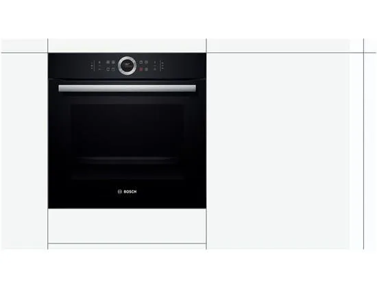 Bosch Serie | 8 HBG634BB1 - Ovn - til indbygning - niche - bredde: 56 cm - dybde: 55 cm - højde: 58.5 cm - med selv-rengøring - Klasse A  - sort