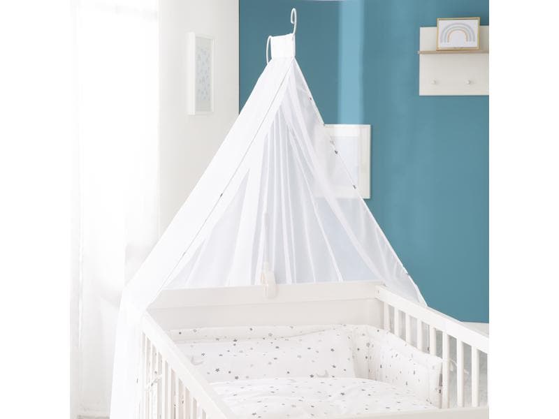 roba Babybett Komplettset Sternenzauber weiss 70 x 140 cm Kombi-Kinderbett umbaubar