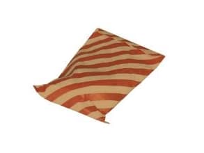Konfektpose 117-3 100x160 mm brun kraft Rødstribet,1000 stk/krt