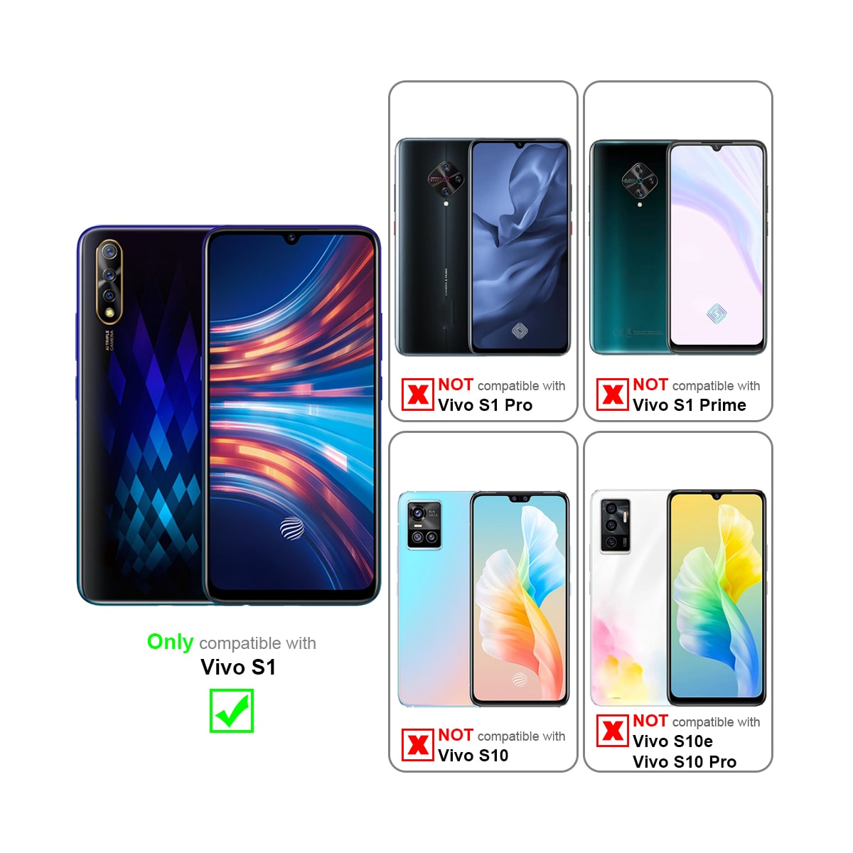 Vivo S1 3x Skjermbeskytter Skärmskydd