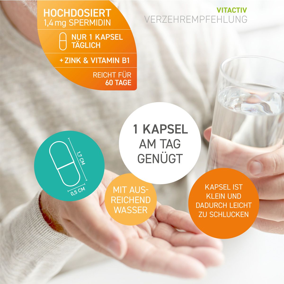 feelgood® SPERMIDIN Kapseln + Vitamin B1 + Zink
