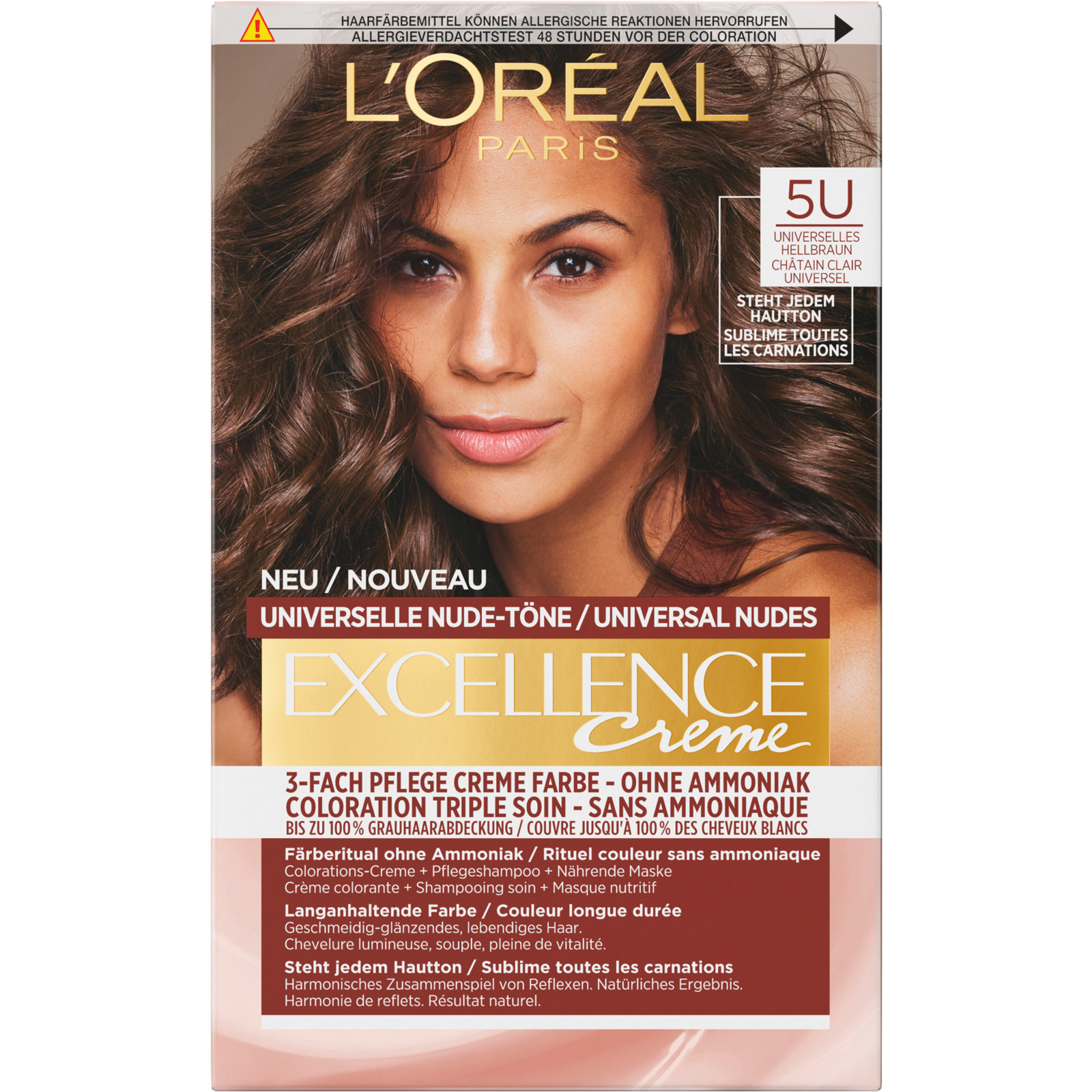 L'Oreal Excellence Crème Coloration Nude Hellbraun 5U
