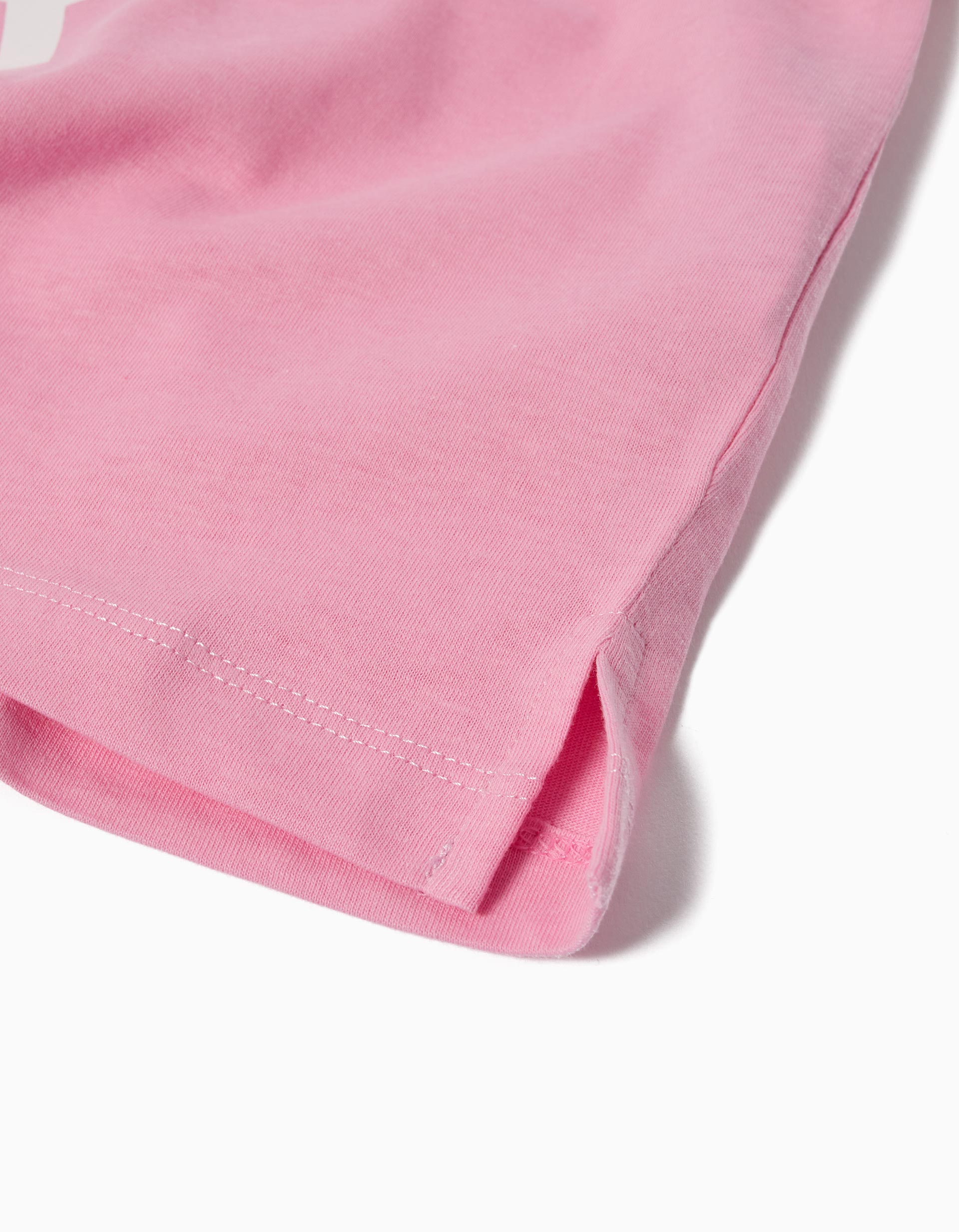 T-shirt Print, Menina, Rosa