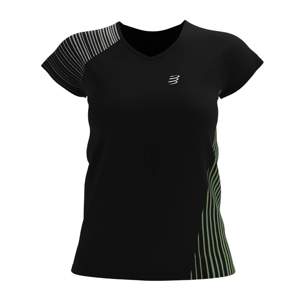 Compressport PERFORMANCE - Maillot Femme black/paradise green