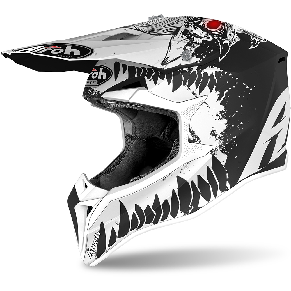 Airoh - Casque enfant Wraap Youth Beast Blanc / Noir