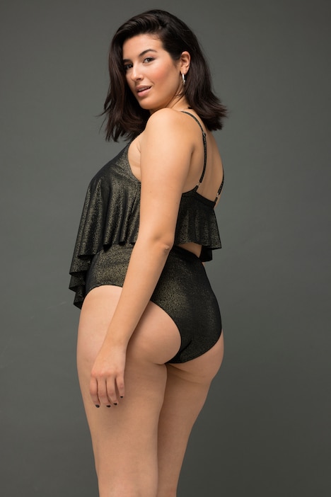 Bikini-Slip, HighWaist, Glitzereffekt