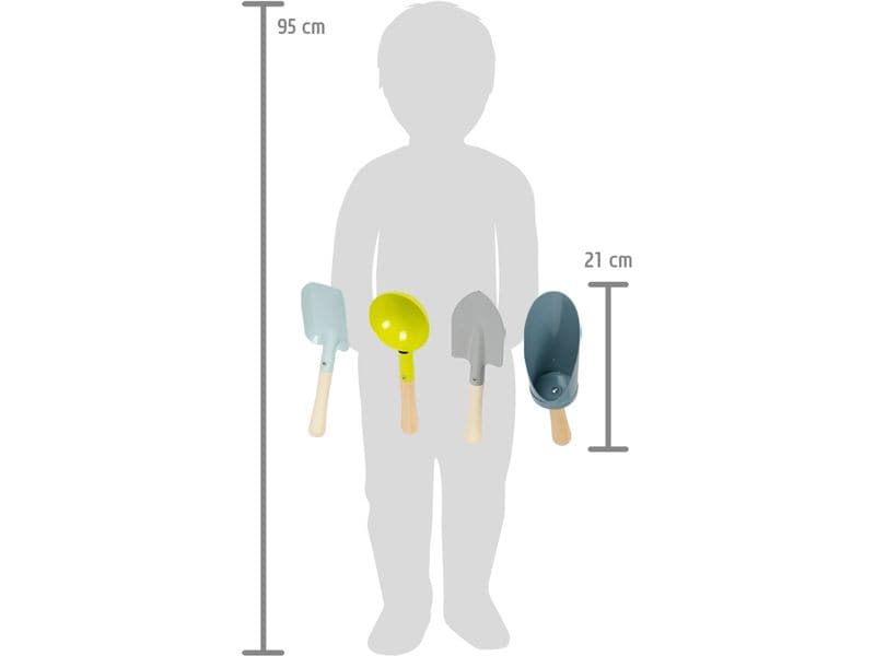 small foot Handschaufel-Set kompakt Schaufeln in kindgerechter Grösse für Garten oder Sandkasten