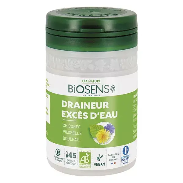Biosens Organic Water Excess Drainage 45 Cápsulas Vegetais