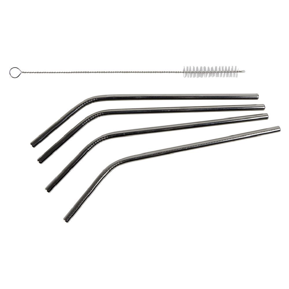 Paille x4 goupillon inox