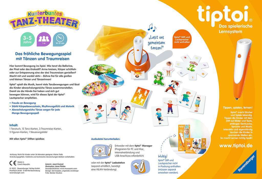 Ravensburger Spiel tiptoi® ACTIVE Kunterbuntes Tanz-Theater