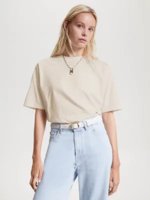Camiseta de manga curta com modelagem relaxada