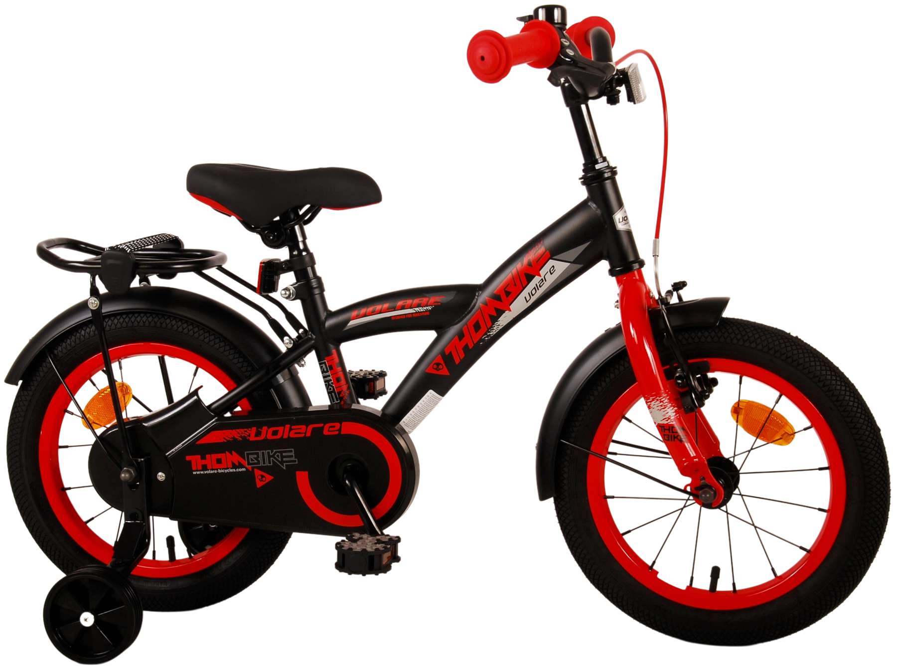 TPFSports Thombike Kinderfahrrad - Jungen - 14 Zoll - Rücktritt + Handbremse - Schwarz/Blau
