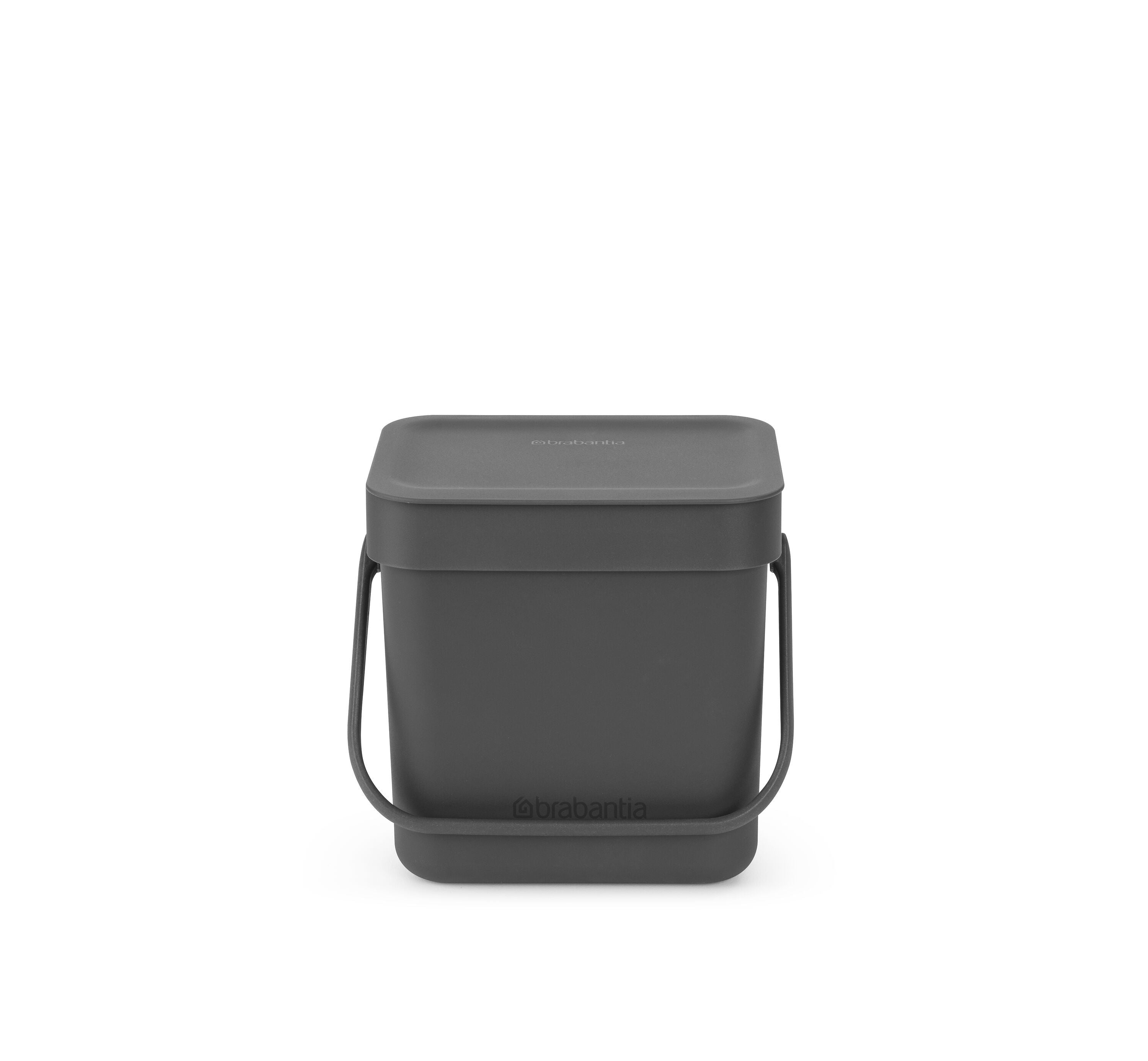 brabantia SORT & GO Abfalleimer - Grau / B: 18.8 cm x T: 13.9 cm x H: 17.4 cm