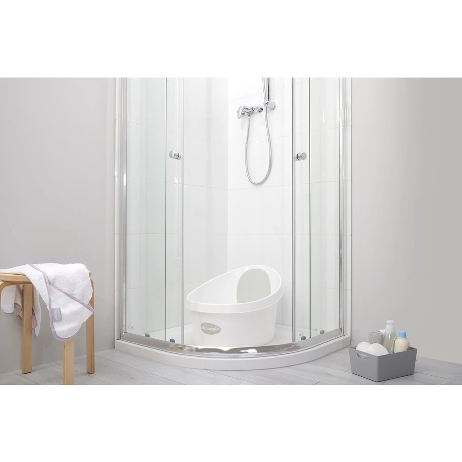 shnuggle® Kleinkindbadewanne weiß  hellgrau