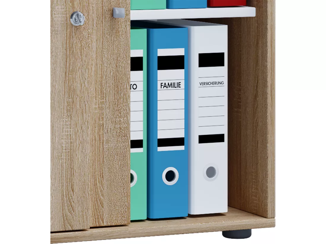 Armoire de bureau portes coulissantes Lona 2x