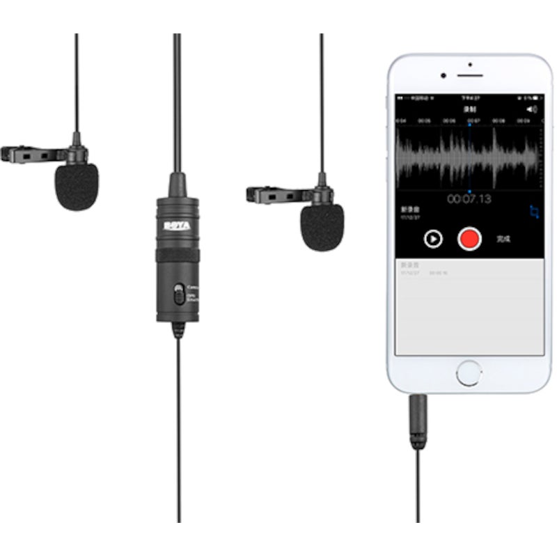 Boya BY-M1DM duo omnidirectionele lavalier microfoons