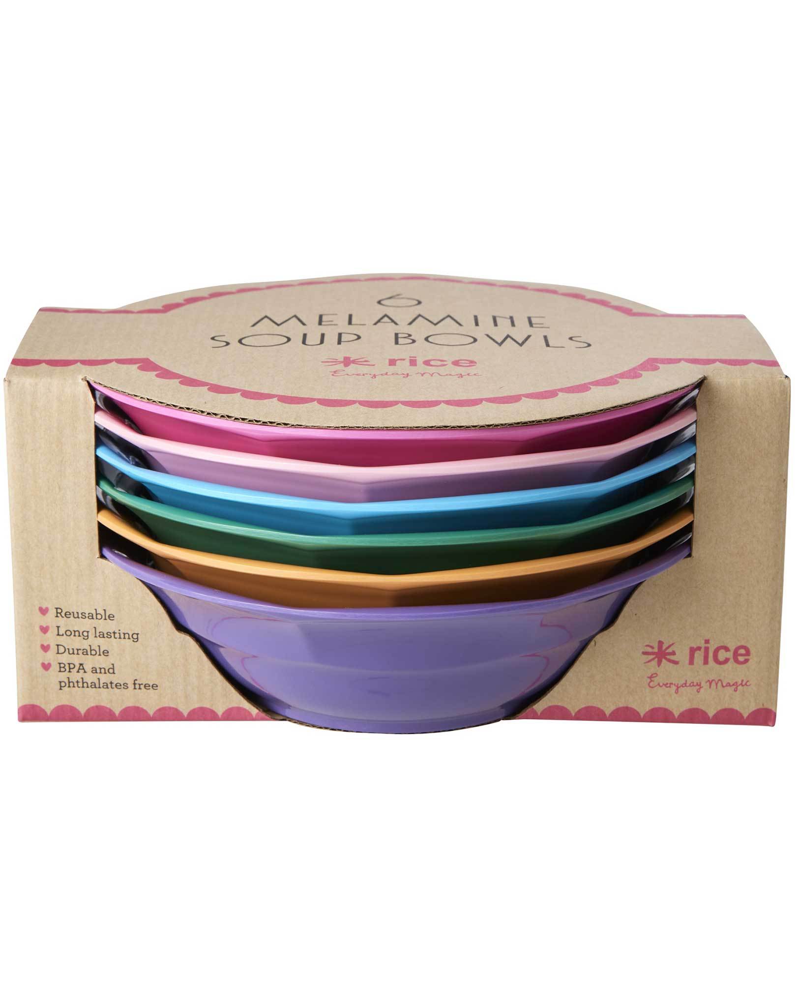 Melamin-Suppenschüssel COLORS (400ml) 6er-Set
