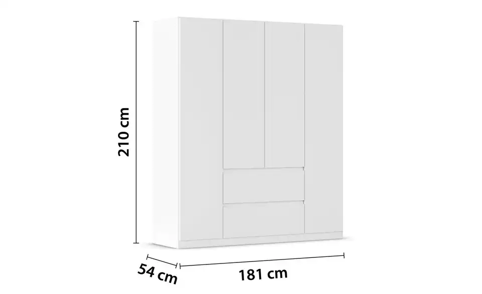 Drehtürenschrank Mainz 181 cm 4 Stück