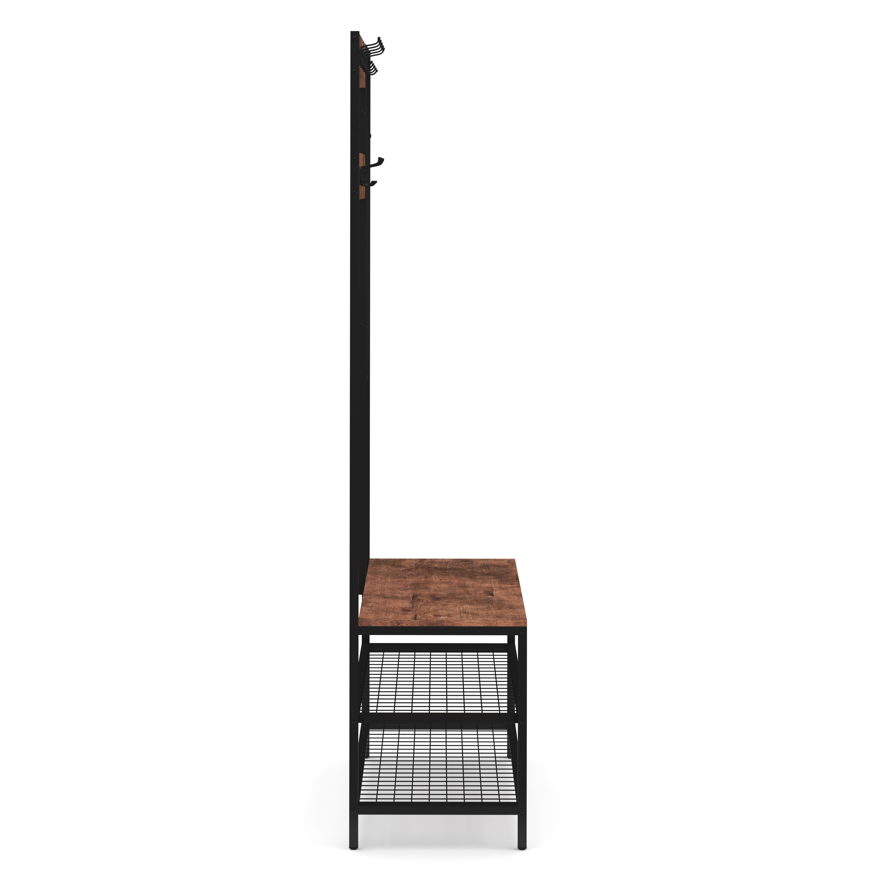 Garderobe Schuhregal mit Spiegel Vintage BONITA 90 x 185 cm