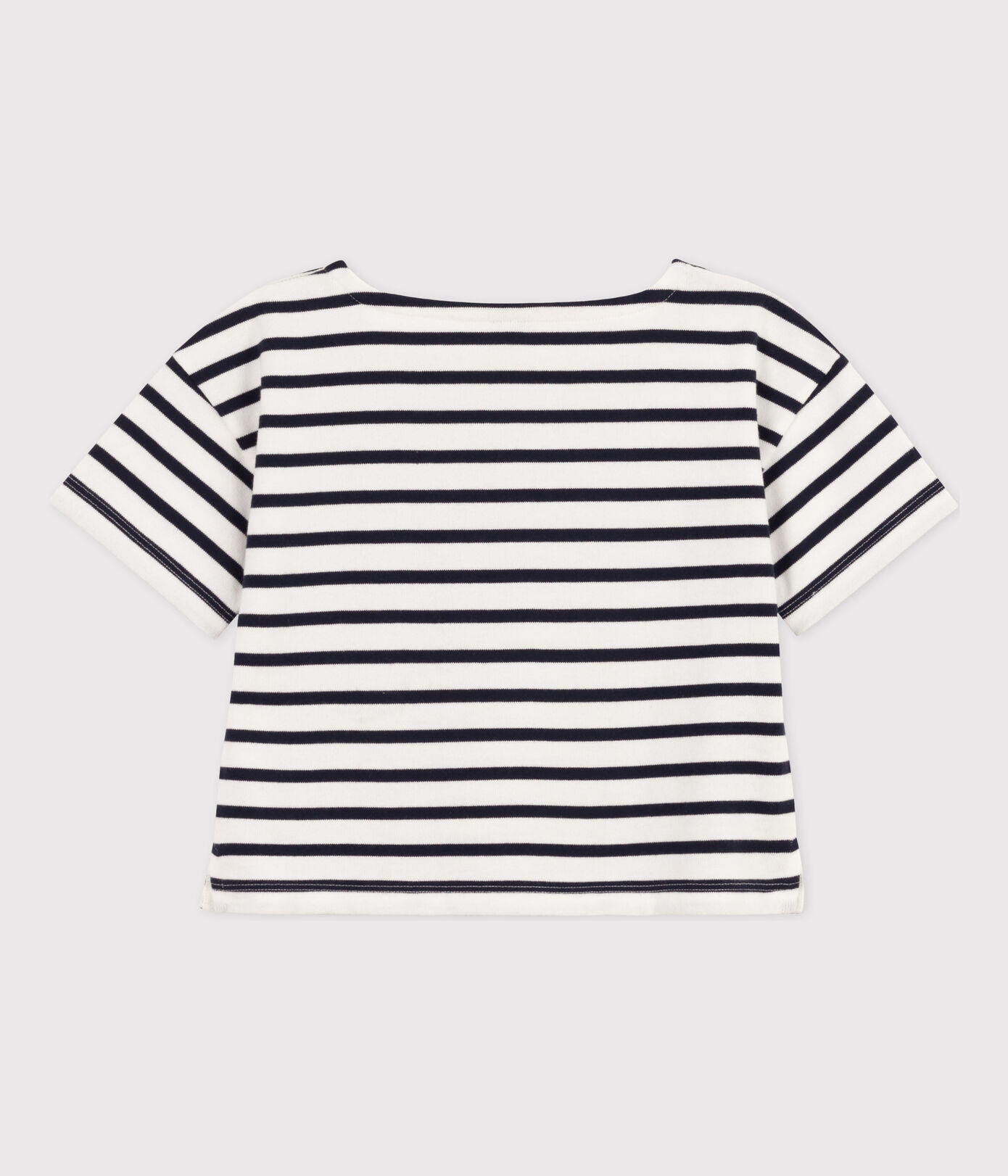 Tee-shirt rayé manches courtes en coton enfant fille