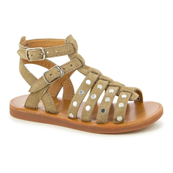 Pom d'Api Sandales Plagette Stud | Marron