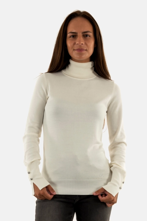 Pull hiver guess jeans paule tn g012 cream white