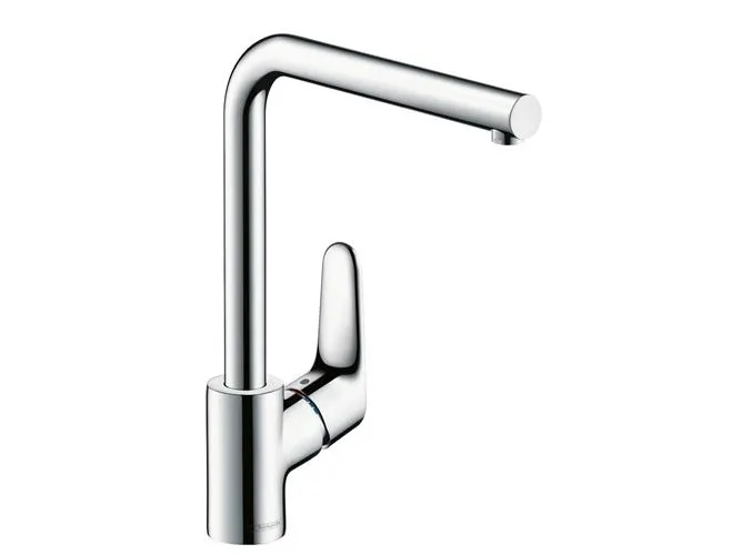HG Focus køkkenarmatur - m/L-tud krom, m/høj svingtud og greb på siden HG nr. 31817
