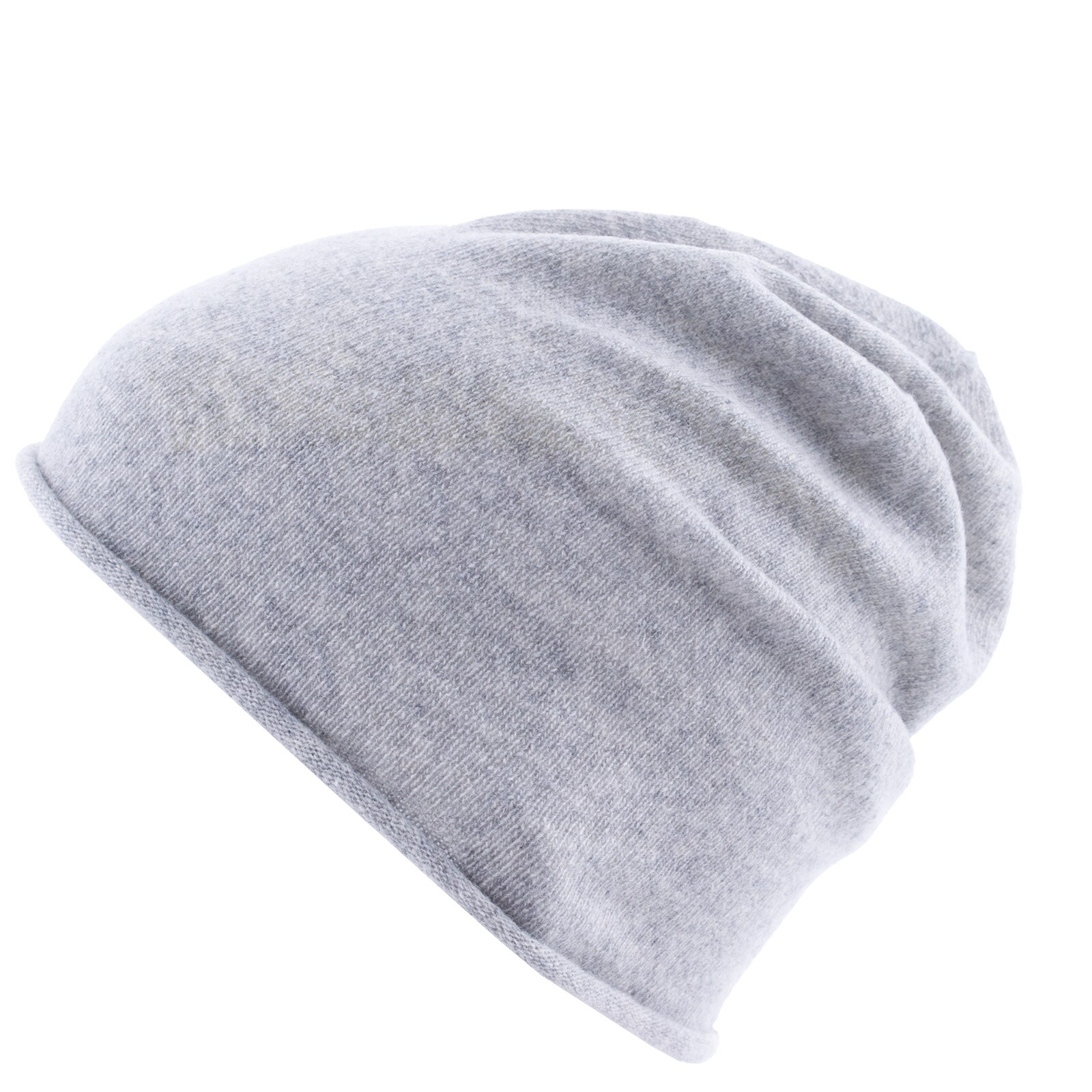 GOLDEN GOAT Strickmütze Arley Beanie Unisex Winter Mütze 100% Kaschmir Wolle Farbe: dove grey