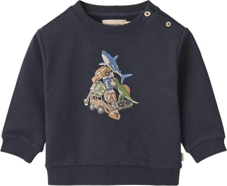 Wheat Sweatshirt Marius Blå