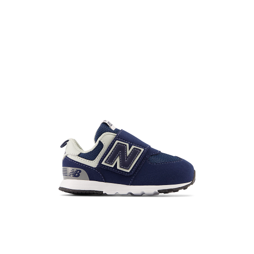 New Balance 574 NEW-B Hook & Loop Wide Sneakers, Navy, 18.5