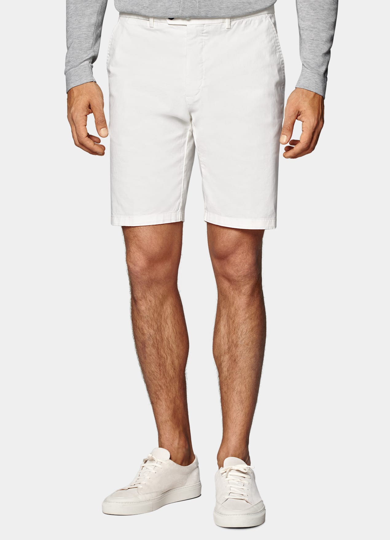 Short Slim Leg blanc cassé